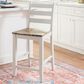 Linon Home Decor Colm Counter Stool in Light Grey and Warm Brown, , large
