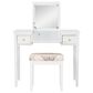 Linon Home Decor Virginia Vanity with Stool in White, , large