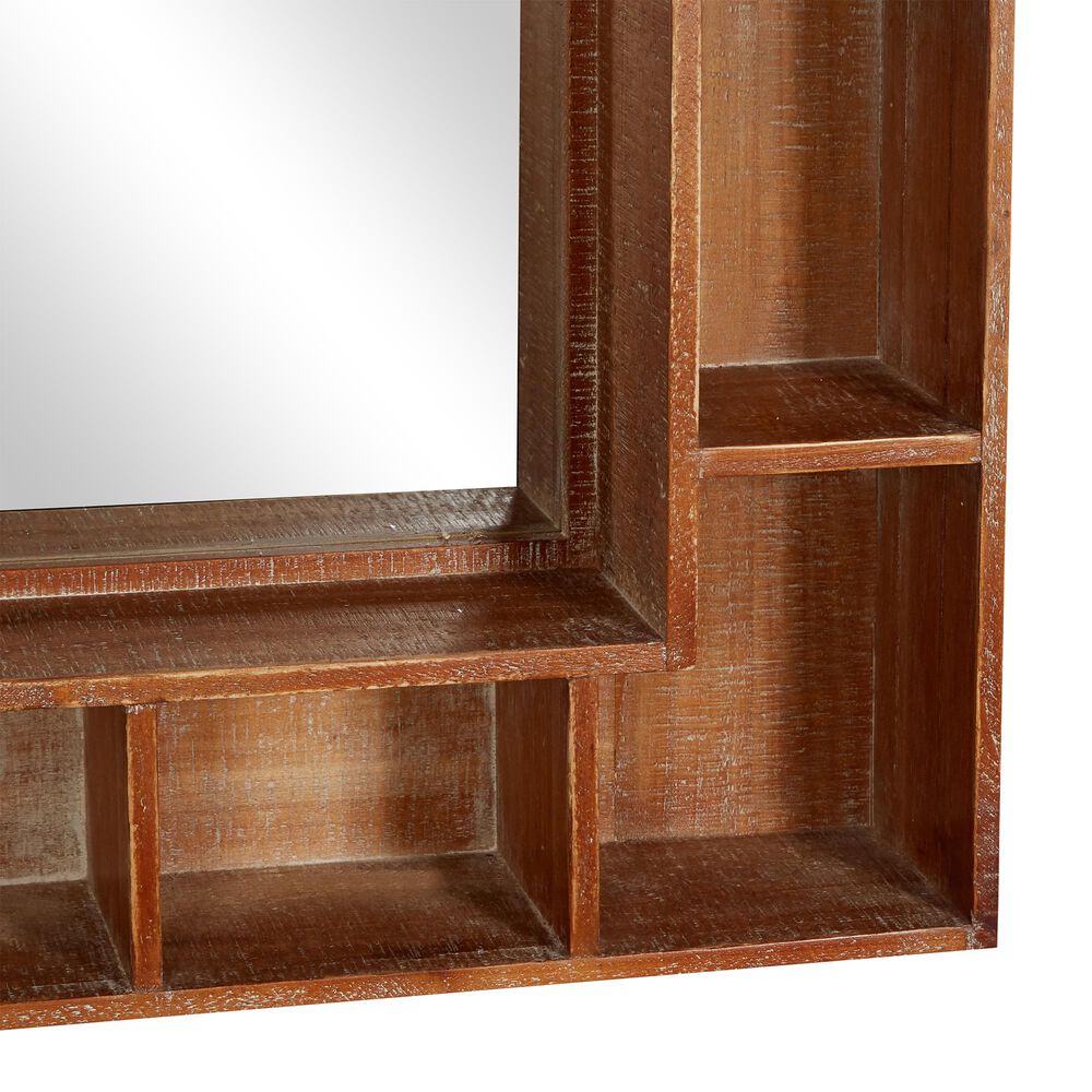 Maple and Jade 24&quot; x 29&quot; Wall Mirror in Brown, , large