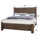 Viceray Collections Crafted Oak King Poster Bed in Aged Gray, , large