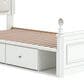 Ashley Kozlani Twin Upholstered Storage Bed in Matte White, , large