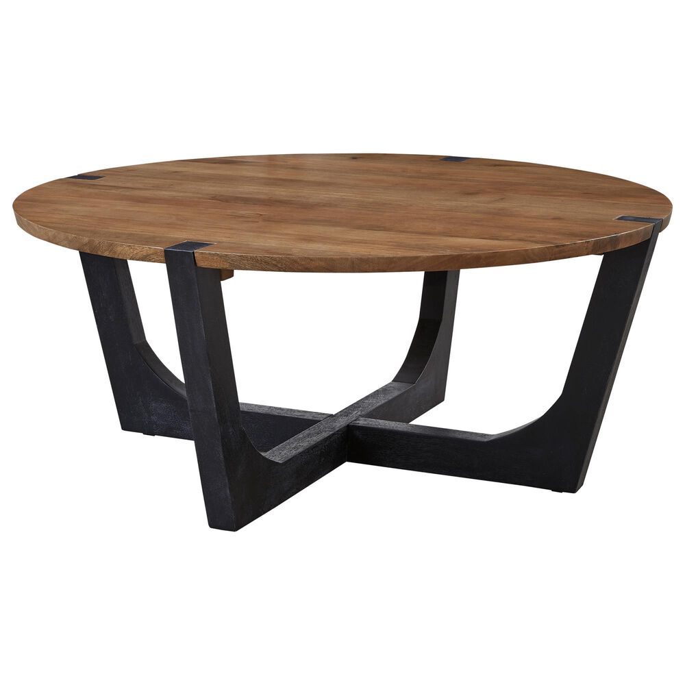 Ashley Hanneforth 3-Piece Occasional Table Set in Black and Light Brown, , large