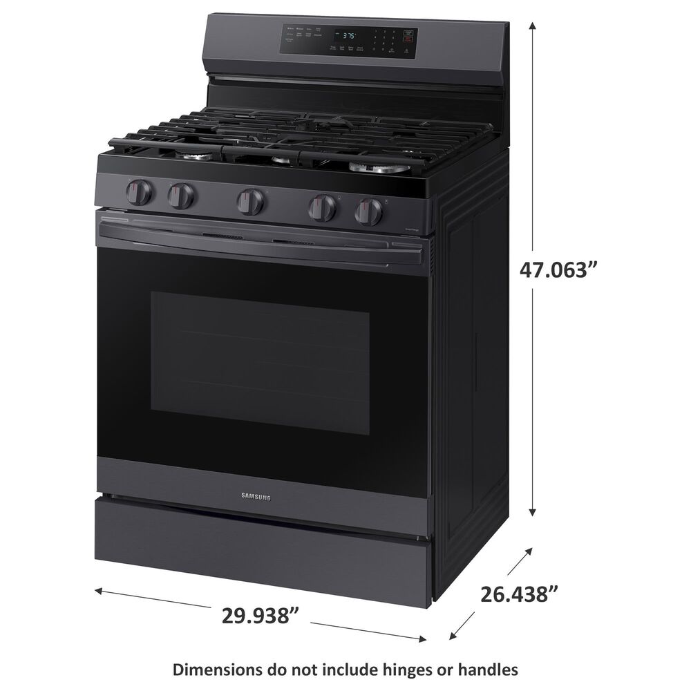 Samsung 6 Cu. Ft. Freestanding Gas Range with No-Preheat Air Fry in Black Stainless Steel, , large