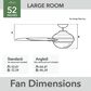 Hunter Bolsa 52" Ceiling Fan with LED Light in Matte Black, , large