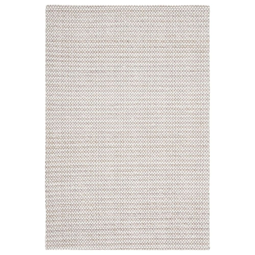 Safavieh Marbella Interlaced Striped 4" x 6" Light Brown and Ivory Area Rug, , large