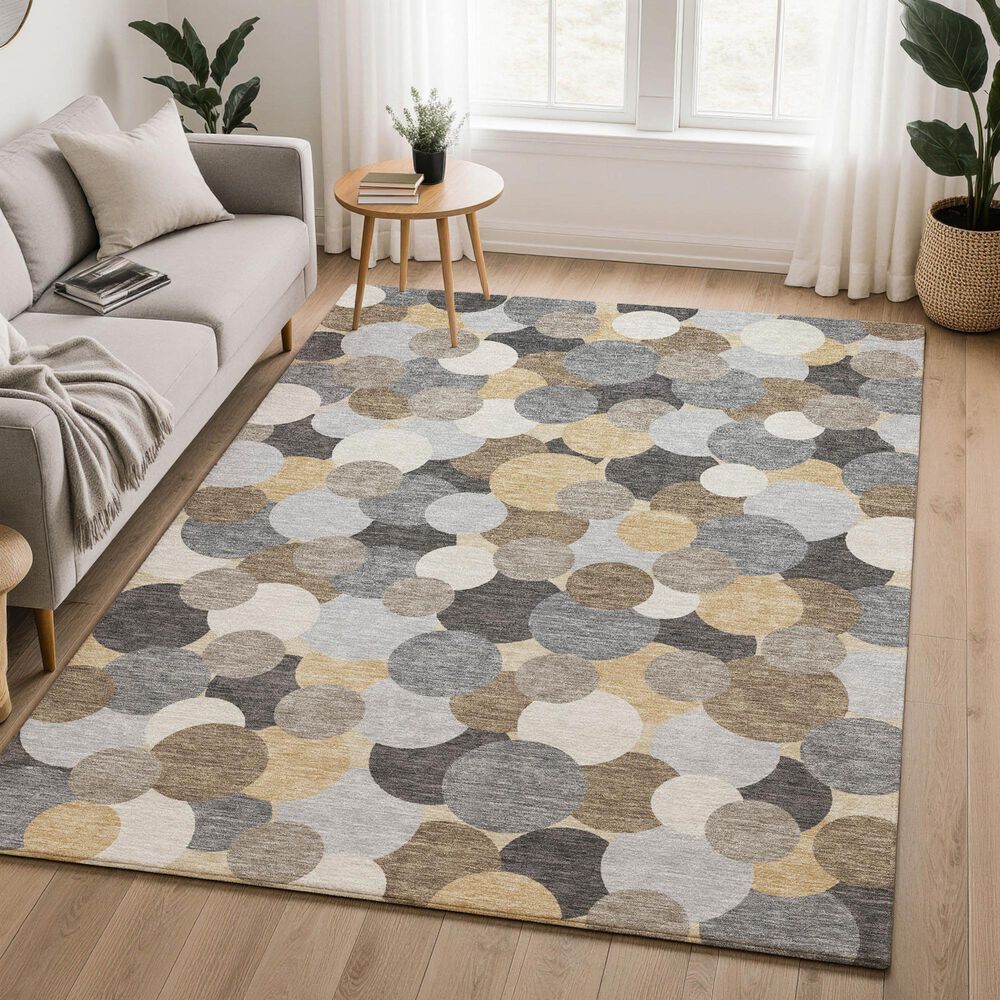 Dalyn Rug Company Kenner Gray 6'6" x 9'6" Indoor/Outdoor Area Rug, , large