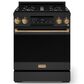 Thor Kitchen Gordon Ramsay 4.55 Cu. Ft. 30" Professional Natural Gas Range with Bronze Handle Kit in Black, , large