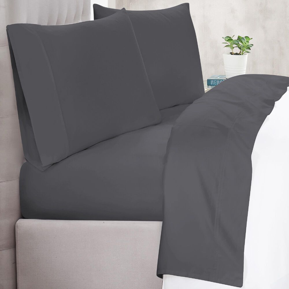 Pem America Christian Siriano New York King Pillowcase in Dark Grey &#40;Set of 2&#41;, , large