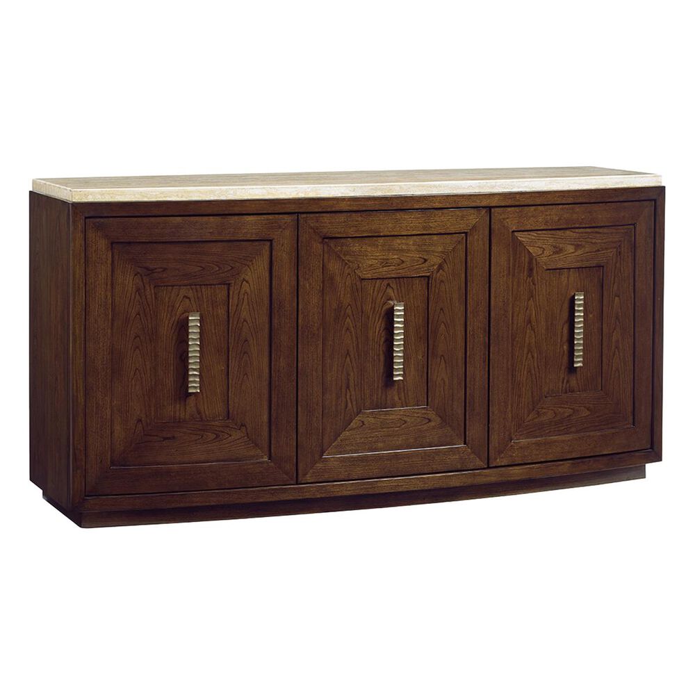 Lexington Furniture Laurel Canyon Mariposa Buffet in Medium Brown and Silver , , large