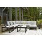 Ashley Beachloft Patio Ottoman with Gray Cushion in Black, , large