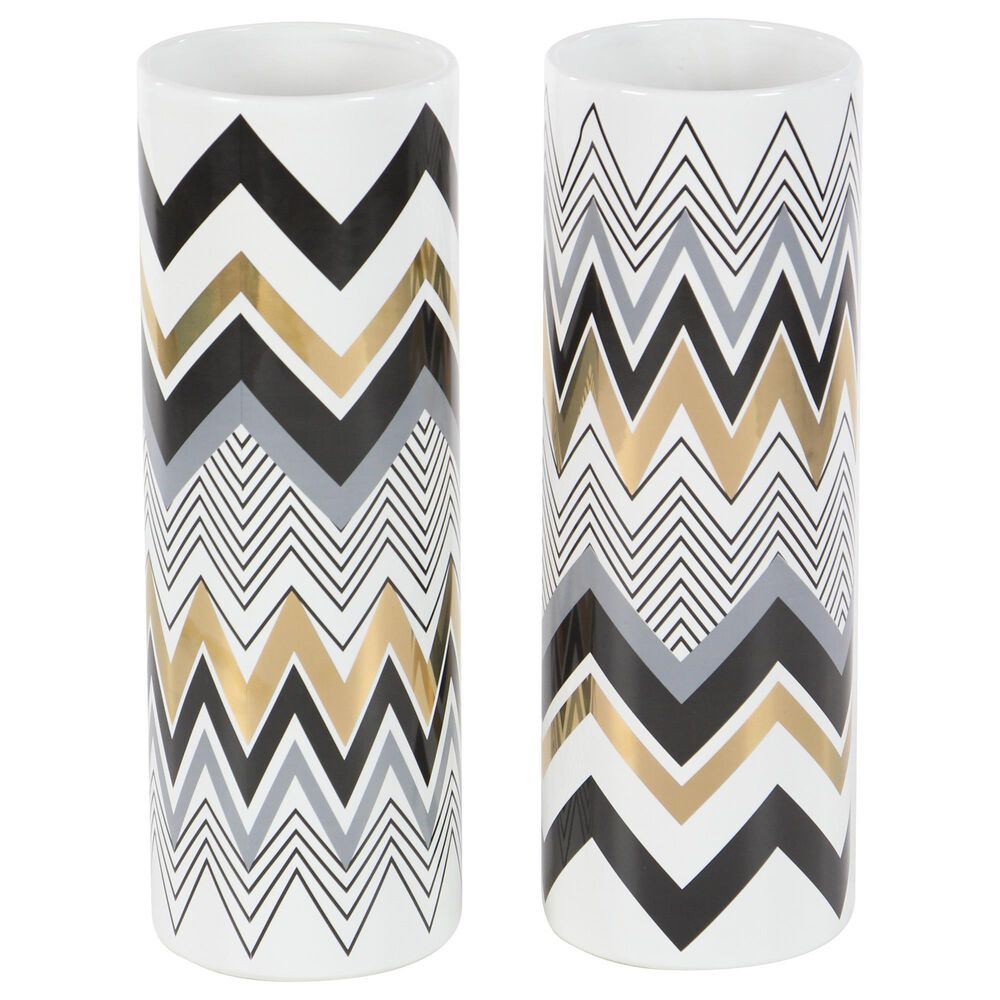 Maple and Jade 14" Vase in White (Set of 2), , large