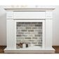 NextWall Washed Brick 216" x 20.5" Peel and Stick Wallpaper in Soft Grey and Rust, , large