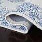 Safavieh Micro-Loop MLP614A 2"3" x 9" Ivory and Blue Runner, , large