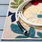 Safavieh Cabana CBN308A 2"2" x 9" Ivory and Orange Indoor/Outdoor Performance Runner, , large