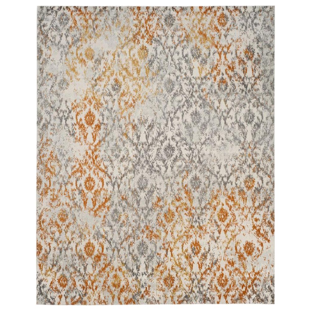 Safavieh Madison MAD608K 10" x 14" Cream and Orange Area Rug, , large