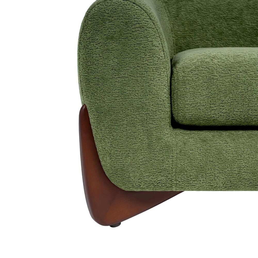Jennifer Taylor Home Louie Alpine 36.5" Medium Sherpa Dog Sofa Bed in Moss Green, , large