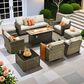 HOMLUX 10-Piece Patio Seating Bundle in Gray, , large