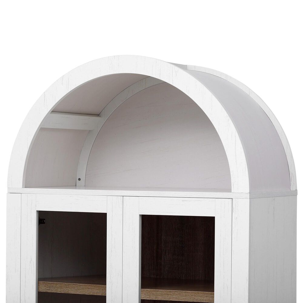 HOMLUX 71" Arched Kitchen Pantry Cabinet in White, , large
