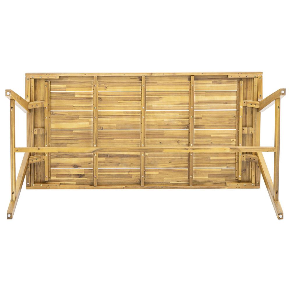 Hearth and Haven Outdoor 71" Rectangular Dining Table in Teak - Table Only, , large