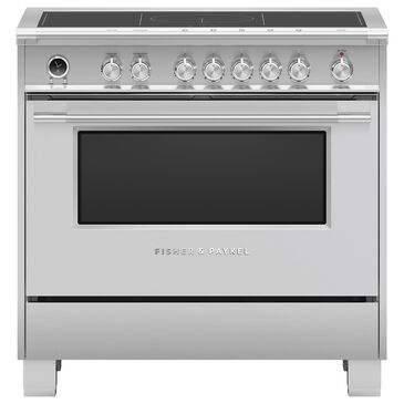 Fisher and Paykel 36" Classic Induction Range with 5 Burners in Stainless Steel, , large