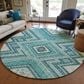 Dalyn Rug Company Portico PO5 Teal 8" Round Area Rug, , large