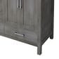 Lexora Home Jacques 60" Double Bathroom Vanity in Distressed Grey with 2 cm White Carrara Marble Top and Rectangular Sinks, , large