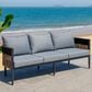 Safavieh Harrison 3-Seater Outdoor Sofa in Grey, , large