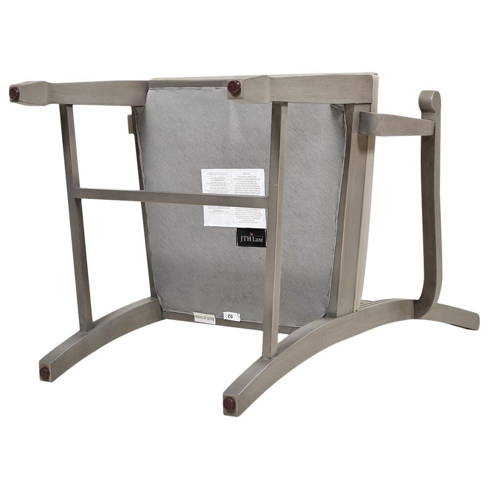 Jennifer Taylor Home Dauphin Dining Arm with Cream White Cushion in