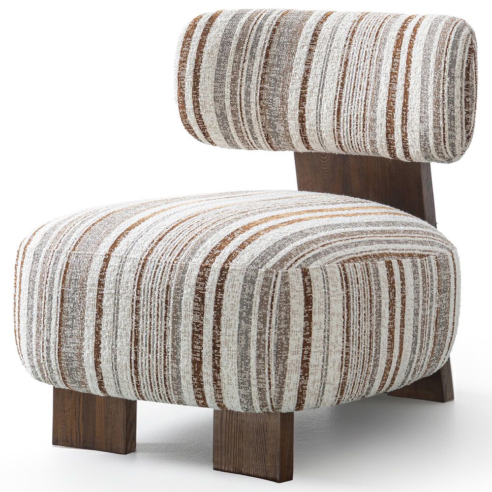 Furniture of America Carson Accent Chair in Malted Linen Stripe, , large