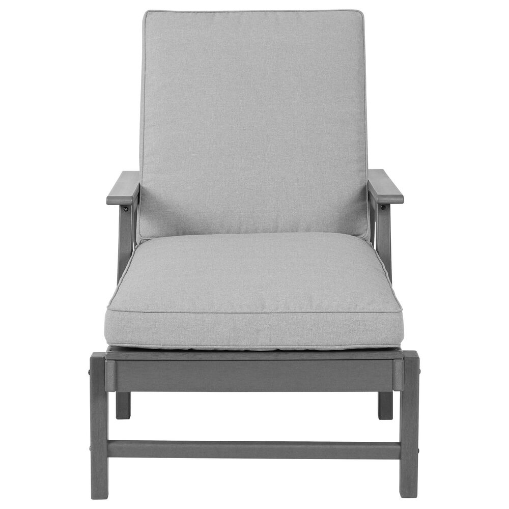 Ashley Visola Chaise Lounge with Cushion in Gray, , large