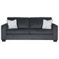 Ashley Altari Stationary Sofa and Loveseat Set in Slate, , large