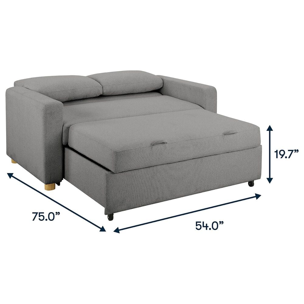 Lifestyle Solutions Tyler Convertible Sofa in Grey, , large