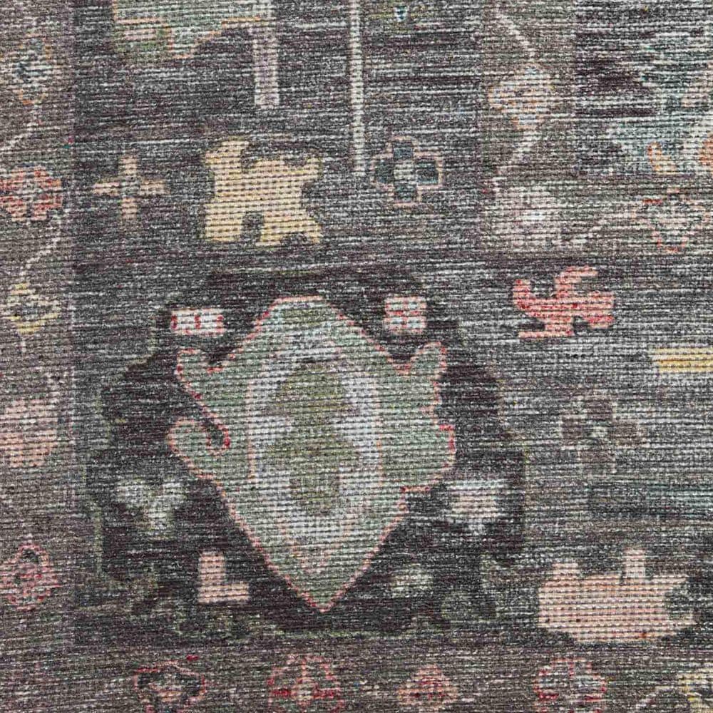 Loloi II Elysium 9&#39;6&quot; Round Charcoal and Multicolor Area Rug, , large