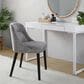 Lumisource Rina Side Chair with Grey Cushion in Black (Set of 2), , large