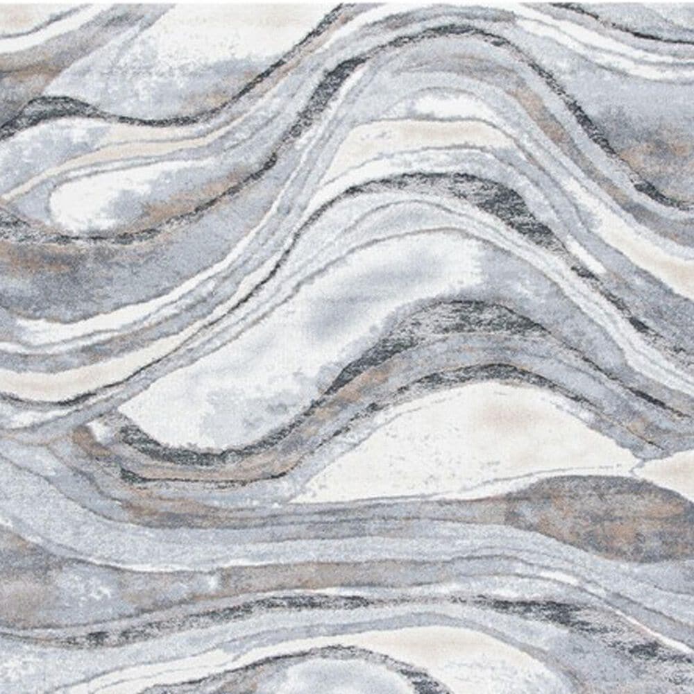 Safavieh Cyrus Shag CYR118G 3&#39; Square Grey and Beige Area Rug, , large