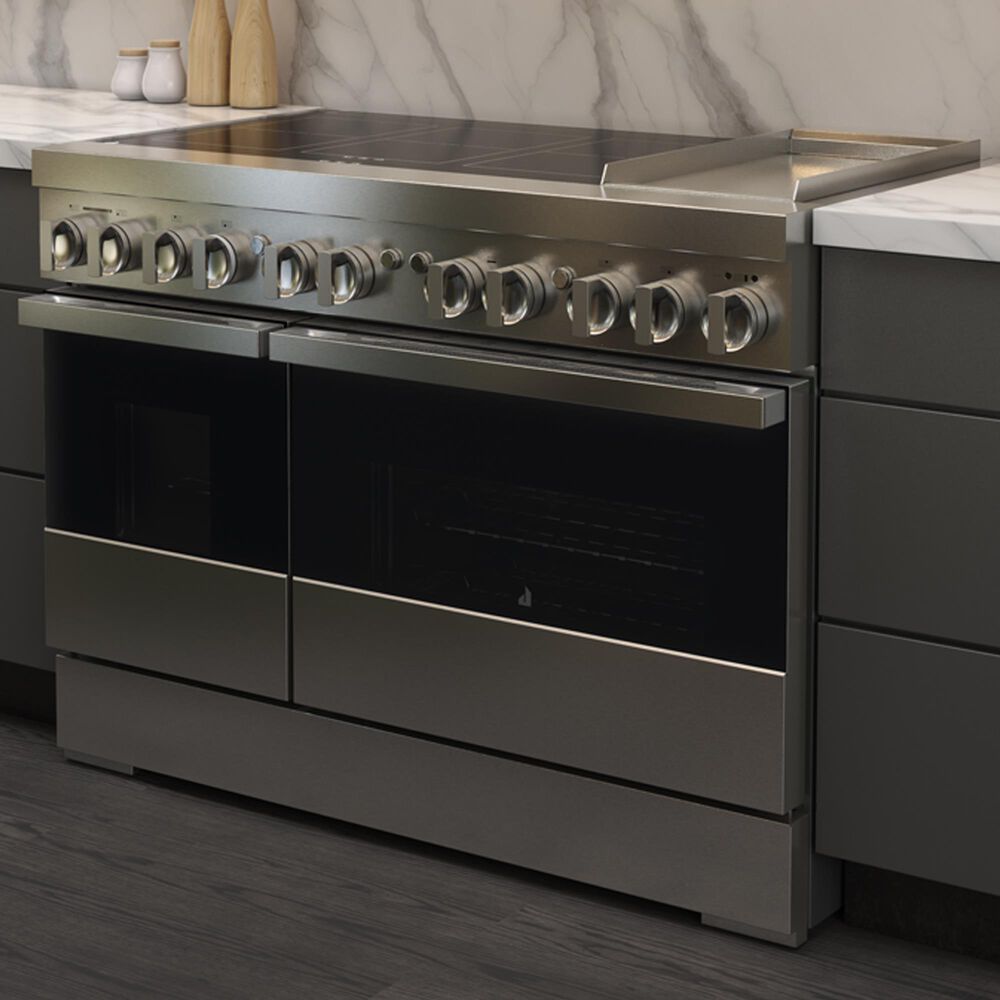 JennAir Noir 48" Freestanding Induction Smart Range with Chrome-Infused Griddle in Stainless Steel, , large