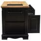 Linon Home Decor Pennfield Kitchen Island in Natural and Black Sand, , large