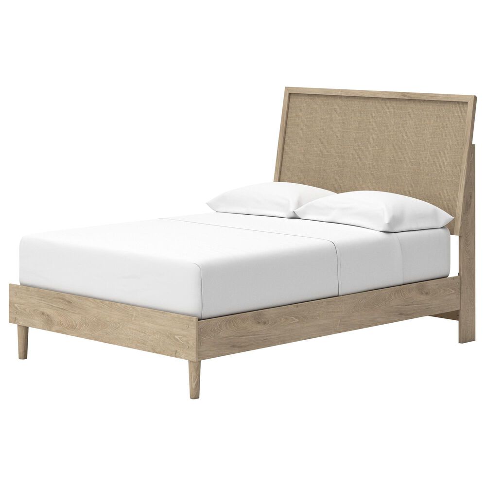 Ashley Cielden Full Platform Bed in Tan, , large
