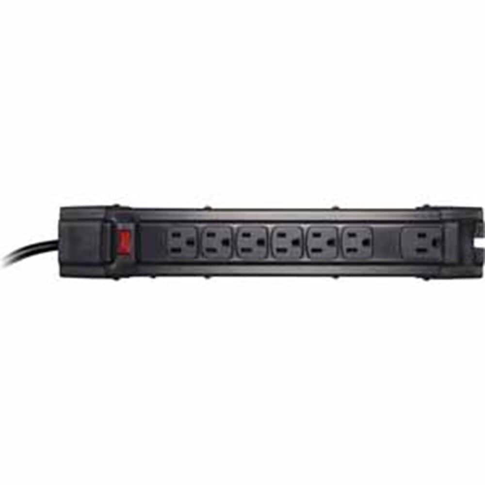 Helios 7 Outlet Surge Protector Strip in Black, , large