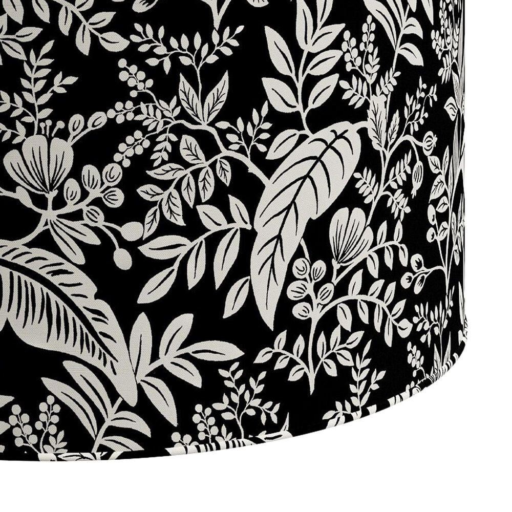 Rifle Paper Co Crafted by Cloth and Company Billie Ottoman in Canopy Black/Cream, , large