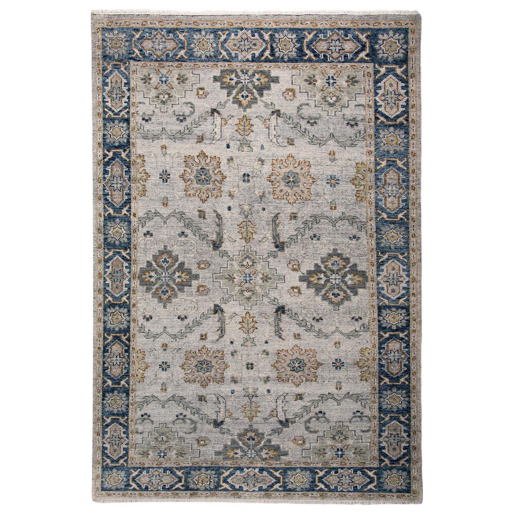 RIZZY Centra Gray and Blue 9" x 12" Area Rug, , large