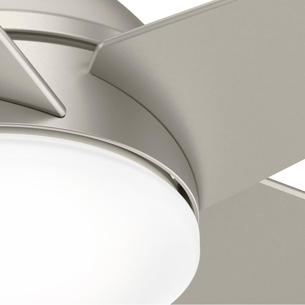 Hunter Isotope Low Profile 44&quot; Ceiling Fan with LED Light in Matte Nickel, , large