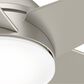 Hunter Isotope Low Profile 44" Ceiling Fan with LED Light in Matte Nickel, , large