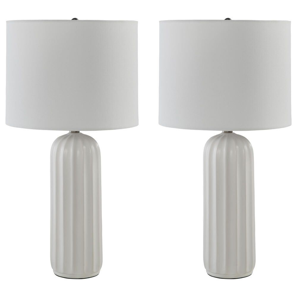 Ashley Clarkland Table Lamp in White (Set of 2), , large