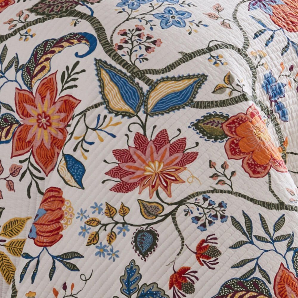 Levtex Carmina 3-Piece Full/Queen Quilt Set in Off-White, Red, Orange, Blue and Green, , large