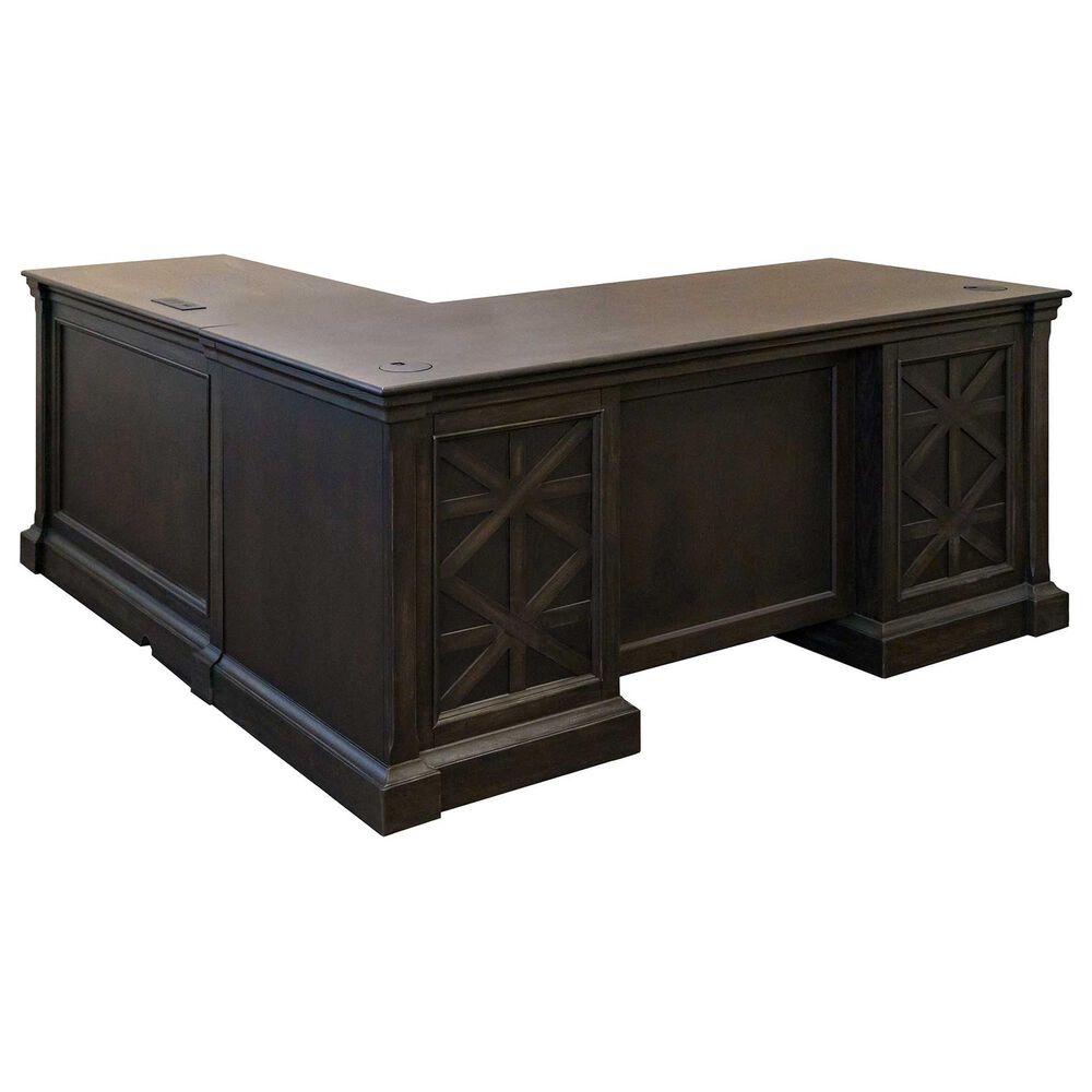 Wycliff Bay Kingston L-Shaped Desk with Return in Slate, , large