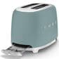 SMEG Retro-Style 2-Slice Toaster in Matte Emerald Green and Polished Chrome, , large