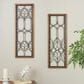 Maple and Jade 31" x 11" Geometric Wall Decor with Beaded Accents in Brown and Black (Set of 2), , large