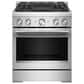KitchenAid 30" Freestanding Gas Range with No Preheat Air Fry Mode in Stainless Steel, , large