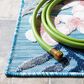 Safavieh Cabana CBN451J 8" x 10" Aqua and Ivory Indoor/Outdoor Area Performance Rug, , large